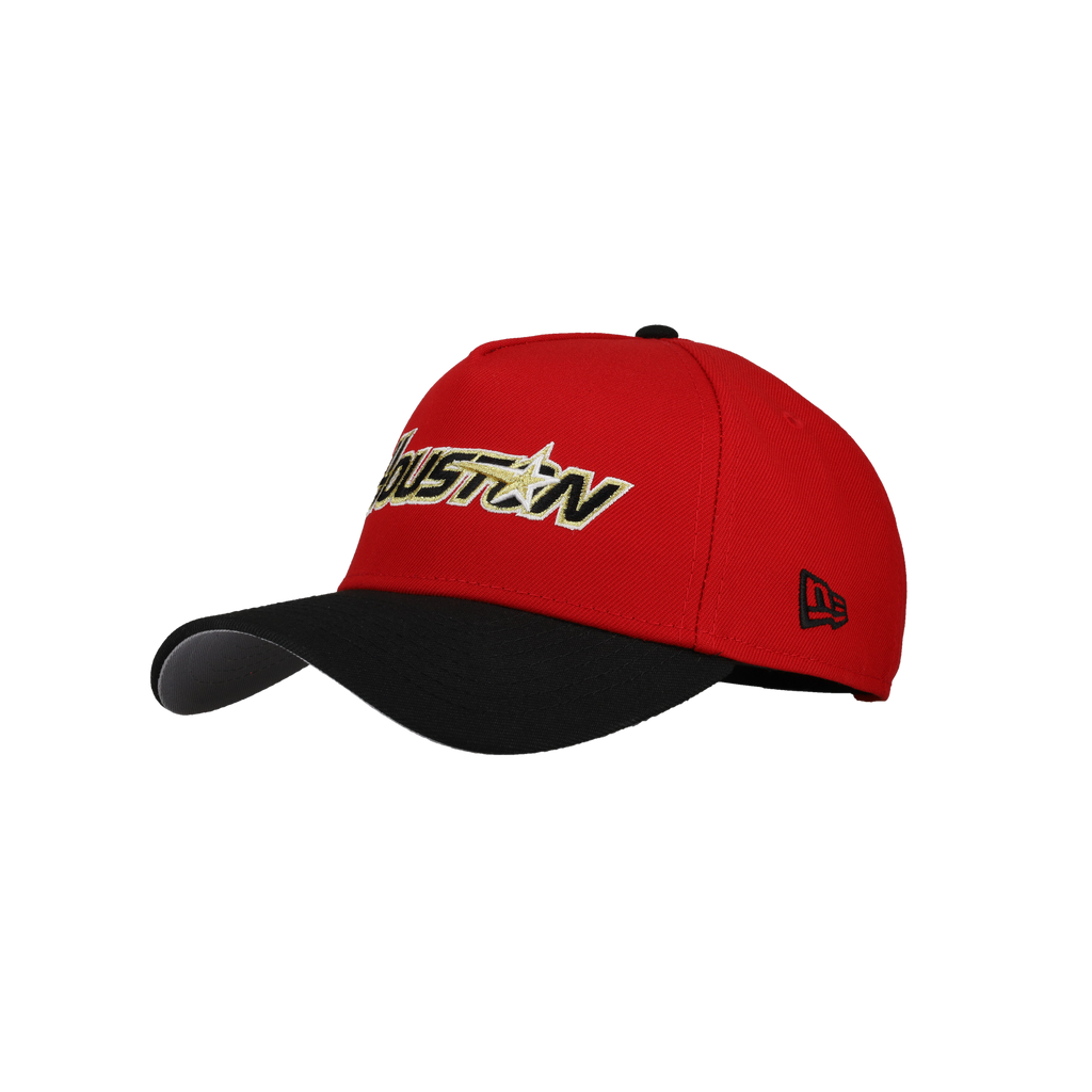 Houston Astros 9Forty A Frame Snapback Hat (Black/Red/Gold)