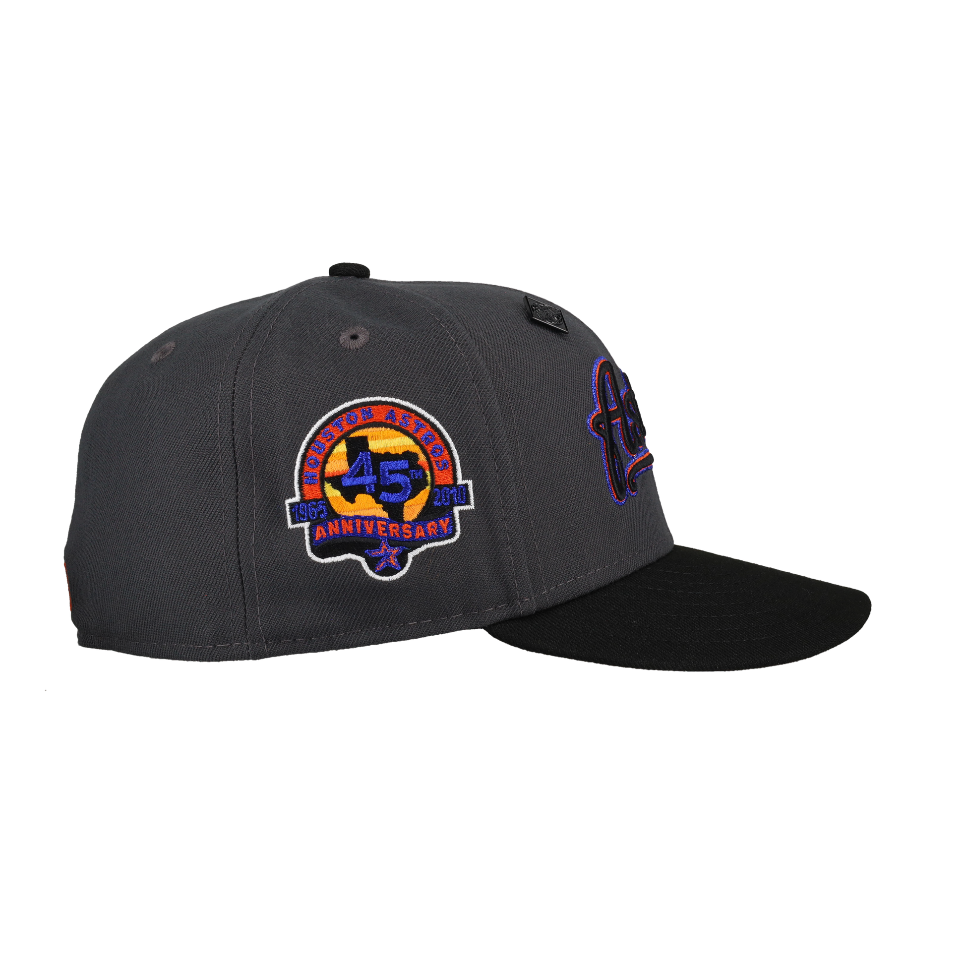 Houston Astros 45th Anniversary Metallic Graphite/Black 59Fifty Fitted Hat