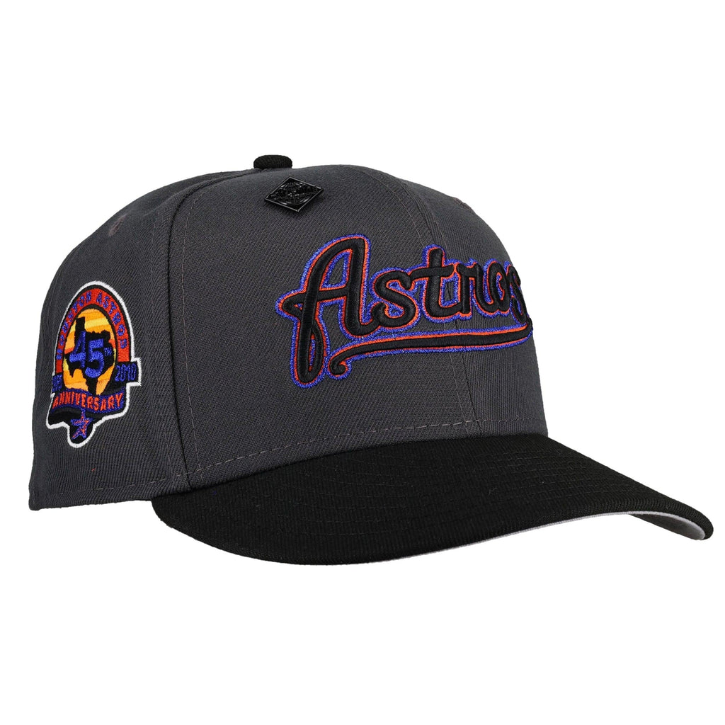 Houston Astros 45th Anniversary Metallic Graphite/Black 59Fifty Fitted Hat