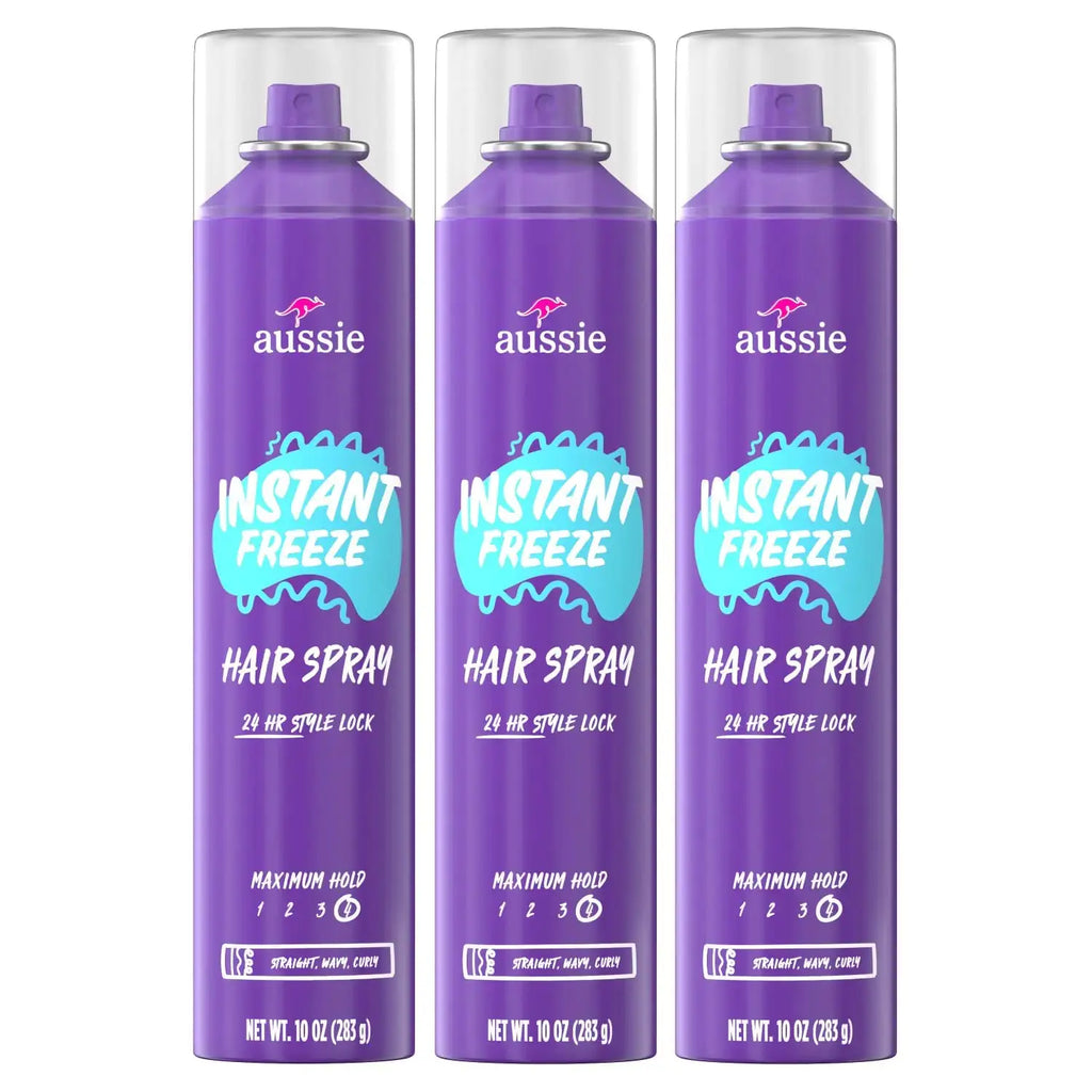 Aussie Instant Freeze Hair Spray - Infused with Jojoba Oil & Sea Kelp