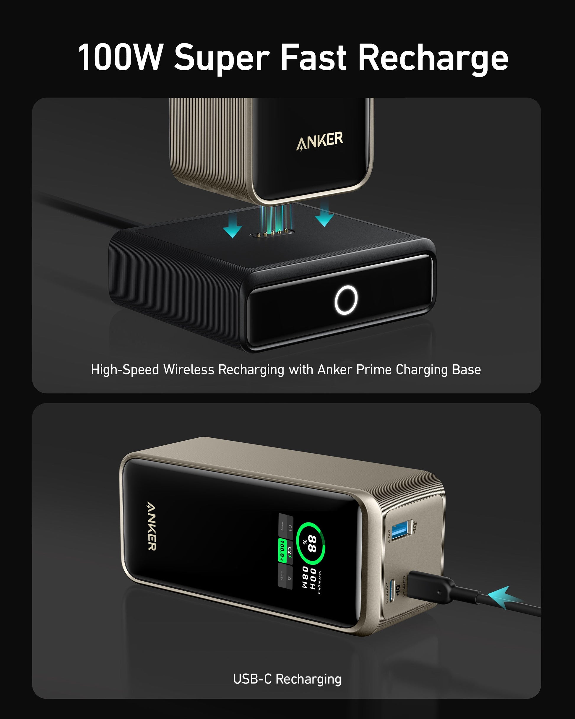Anker Prime 20,000mAh Power Bank (200W) with 100W Charging Base