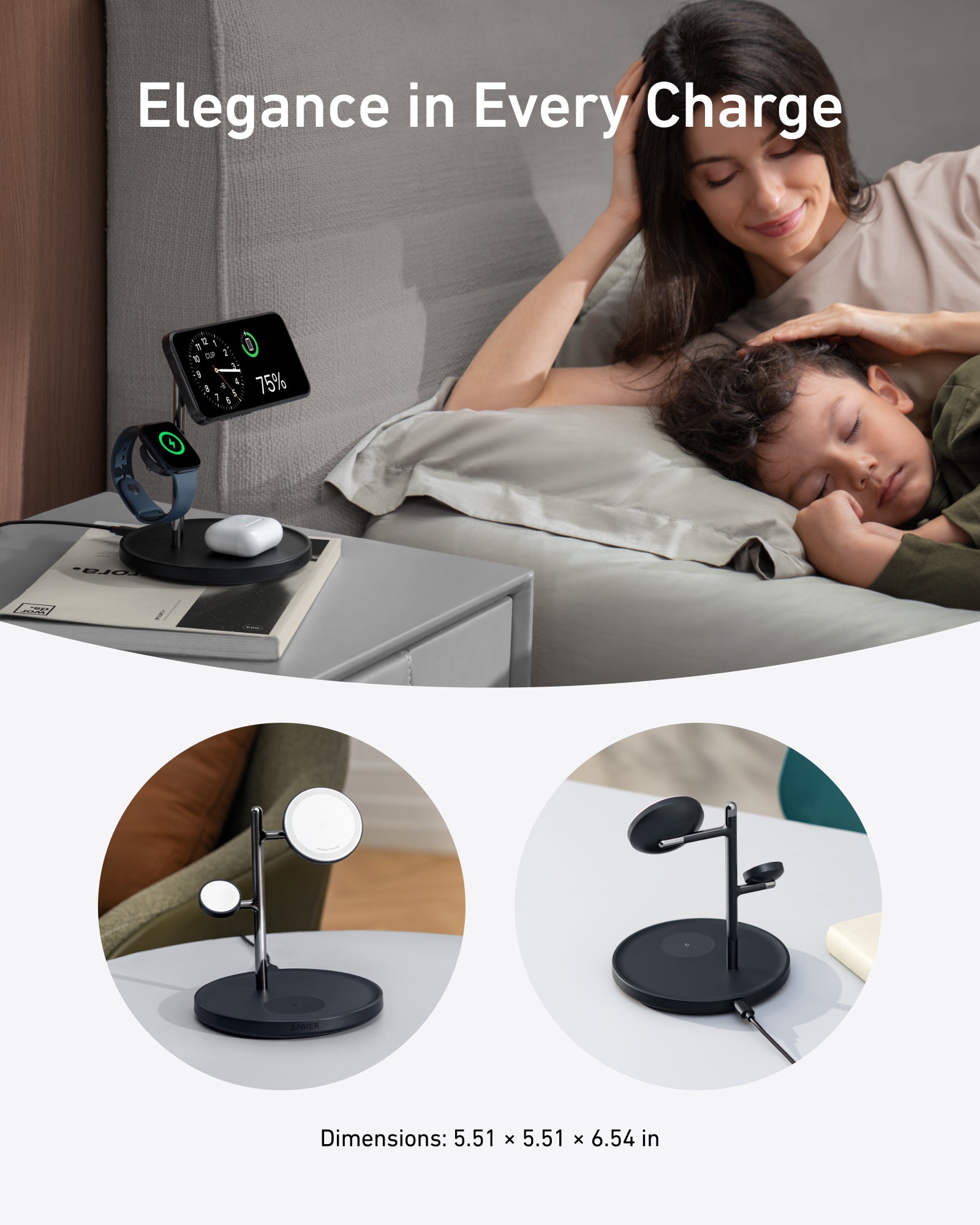 Anker MagGo Wireless Charging Station (3-in-1 Stand)