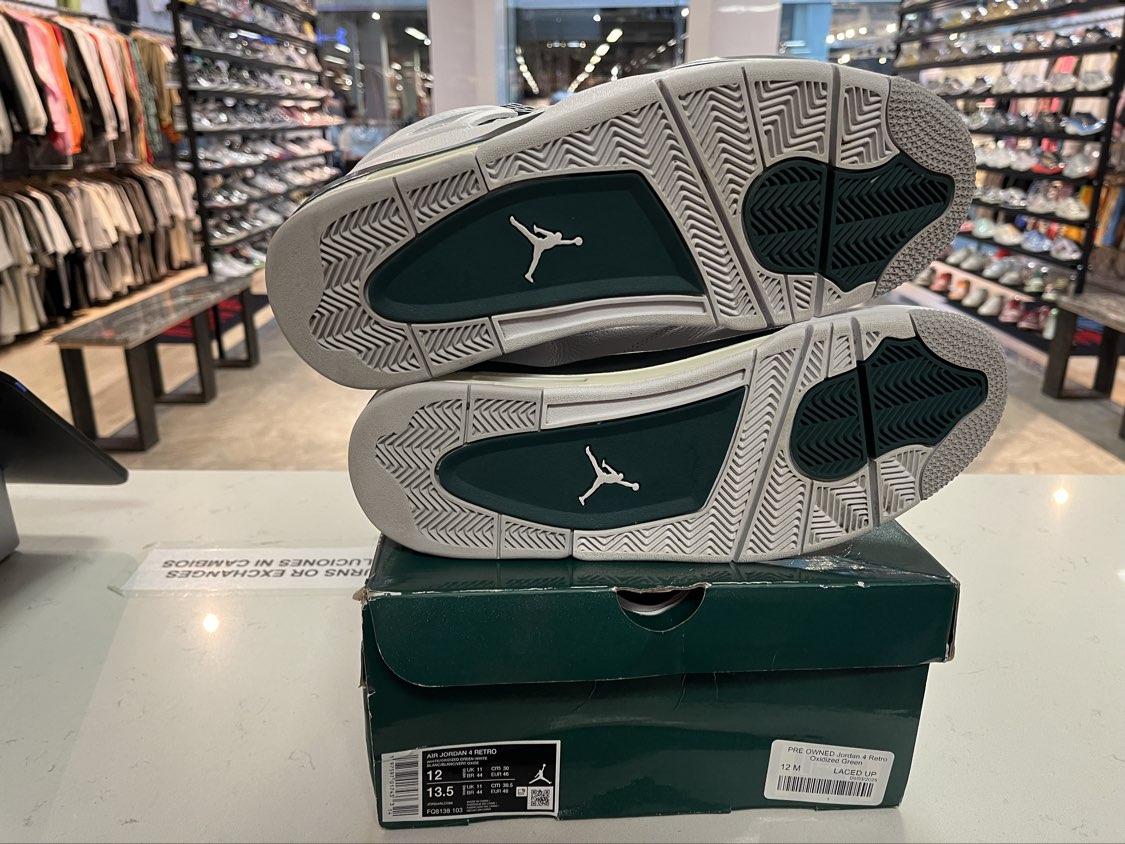 PRE OWNED Jordan 4 Retro Oxidized Green