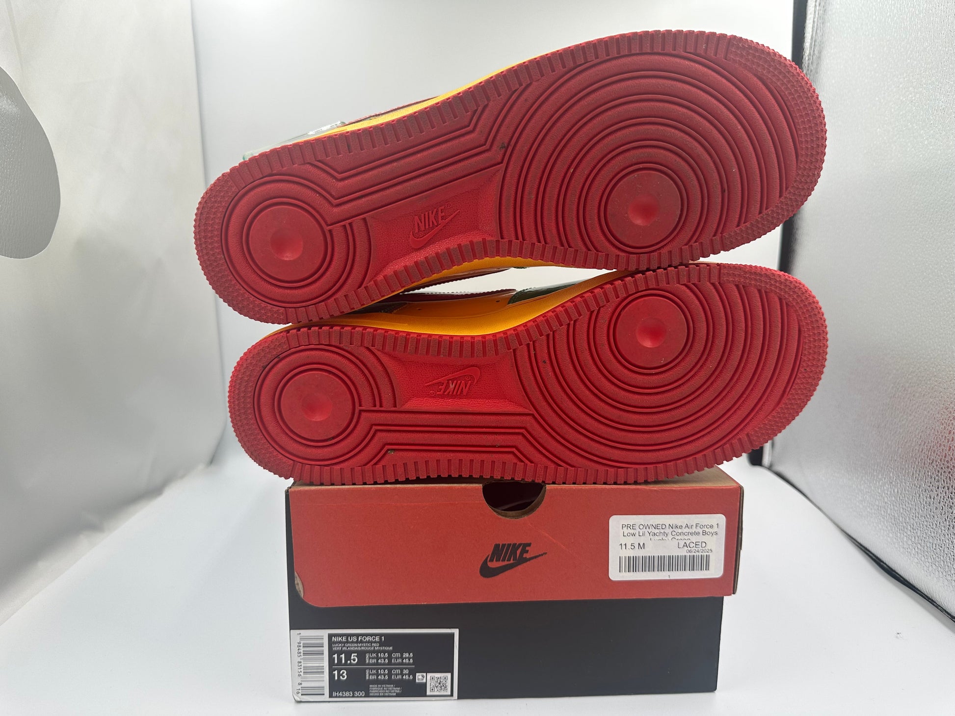 PRE OWNED Nike Air Force 1 Low Lil Yachty Concrete Boys Lucky Green