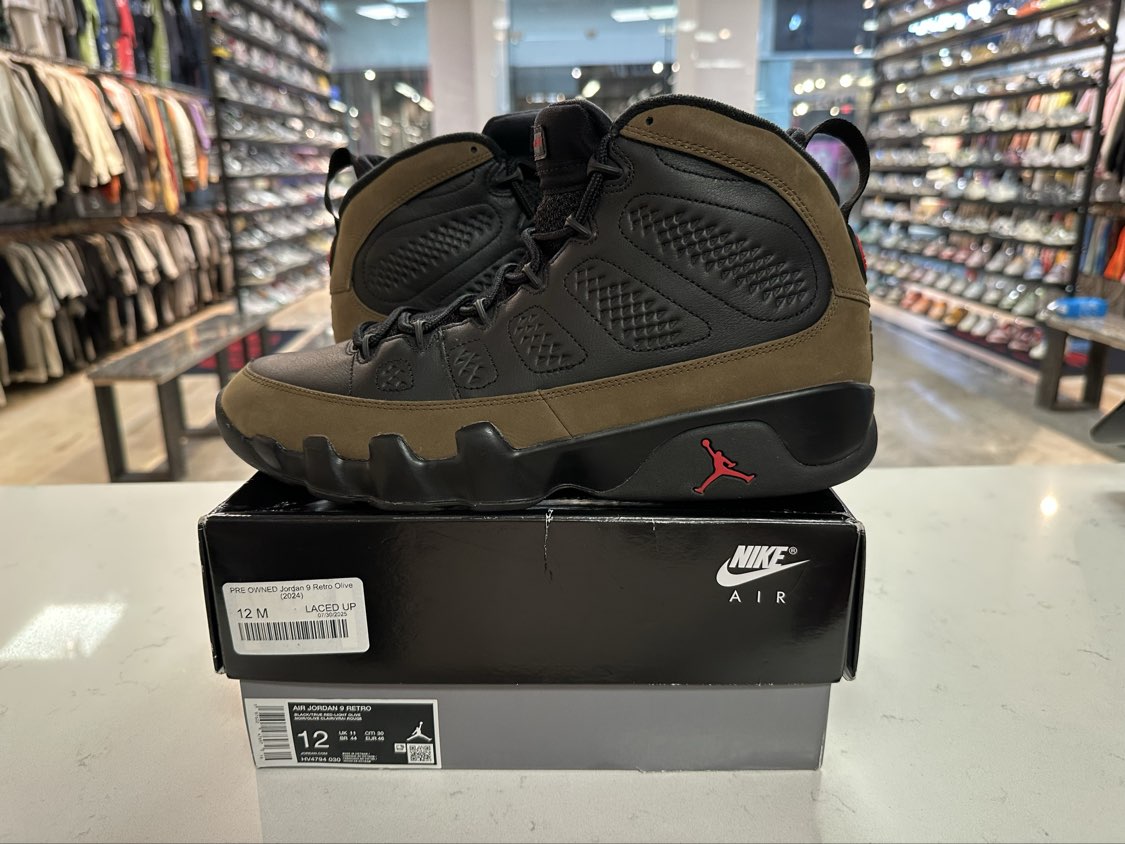 PRE OWNED Jordan 9 Retro Olive (2024)