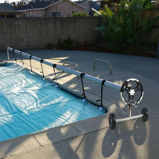 22 Ft Pool Cover Reel Set Aluminum In-ground Swimming Solar Cover Reel