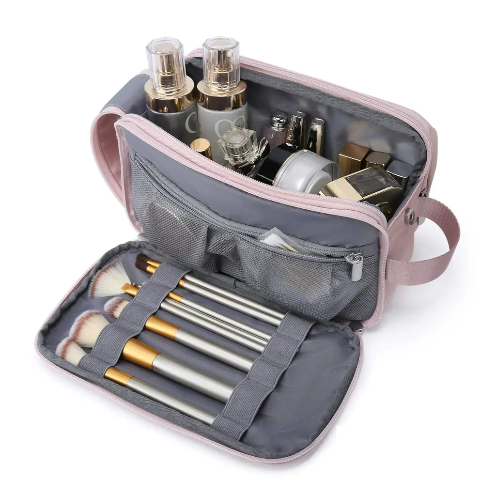 BAGSMART Pink Toiletry Bag – Stylish Travel Organizer for Women