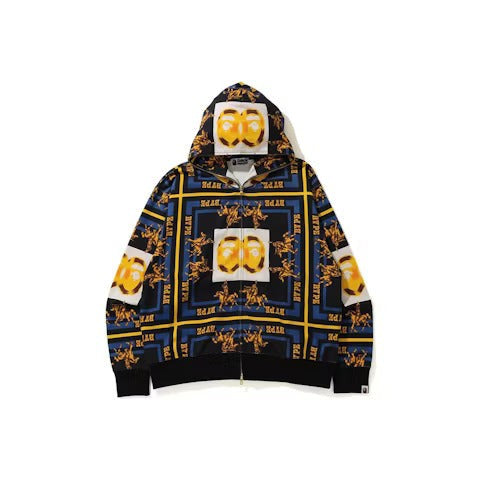 BAPE Double Ape Head Relaxed Full Zip Hoodie Black