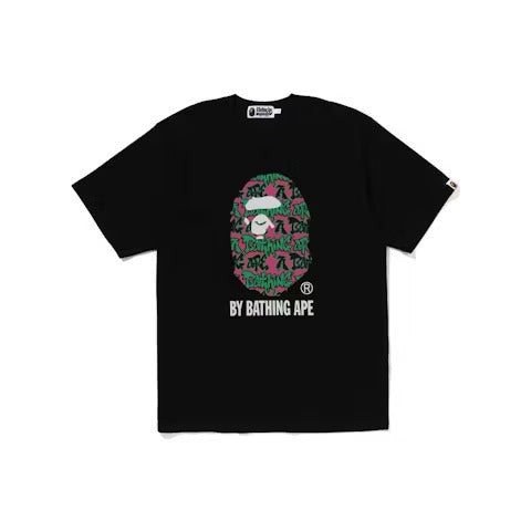BAPE Graffiti Pattern By Bathing Ape Tee Black