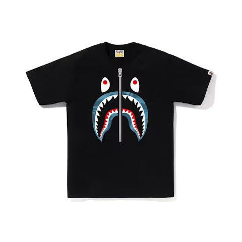 BAPE Honeycomb Camo Shark Tee Black/Blue