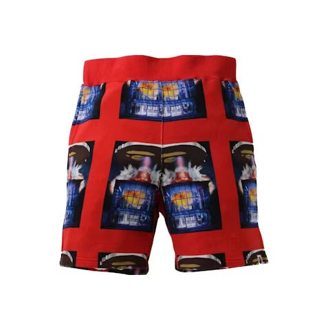 BAPE Invasion Sweat Shorts Red