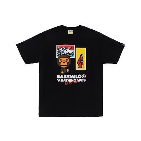 BAPE Japan Art Baby Milo Tee Black