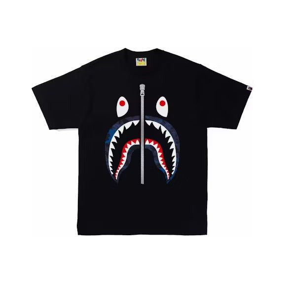 BAPE Sand Camo Shark Tee Black/Navy