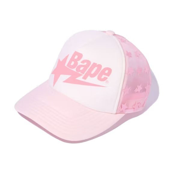BAPE Sta Allover Mesh Cap Pink