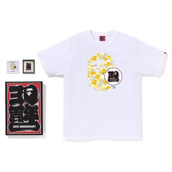 BAPE Store Matsuyama Bape 30th Anniversary Ape Head Tee Set White
