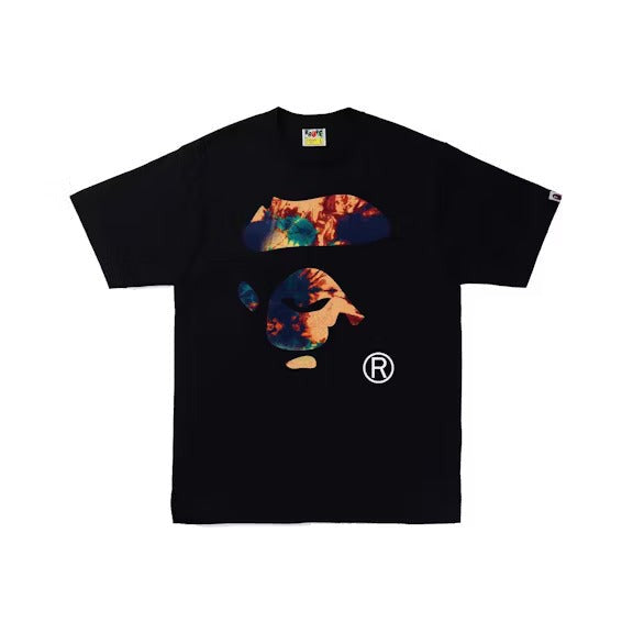 BAPE Tie Dye Ape Face Tee Black/Navy