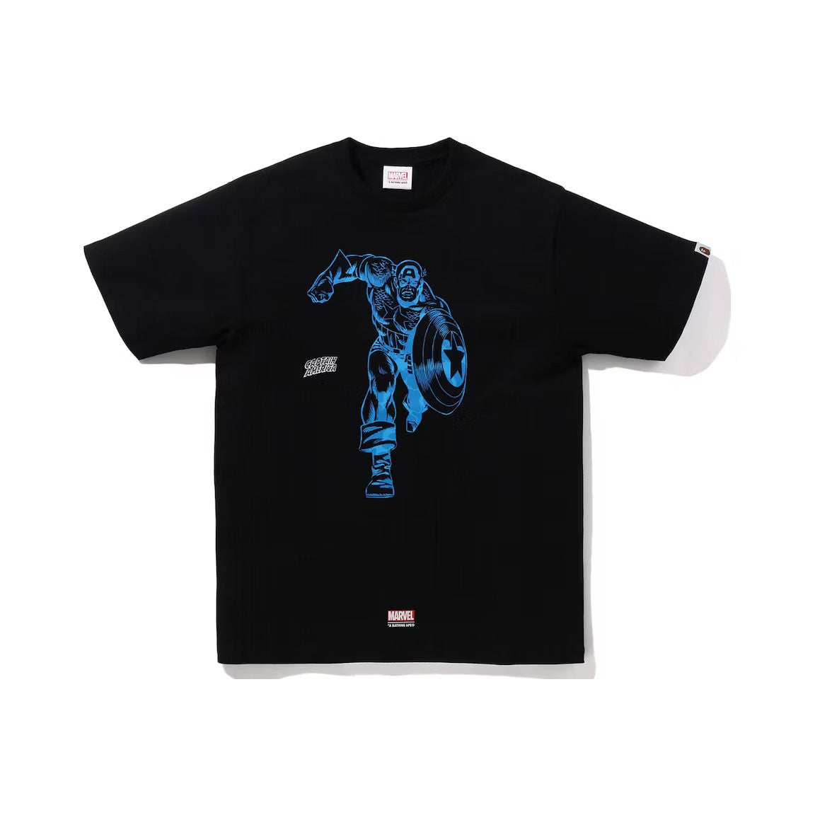 BAPE x Marvel Comics Captain America T-Shirt Black