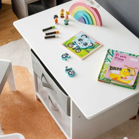 Kids?Table?and?2?Chairs?Set Removable?Storage?Drawers