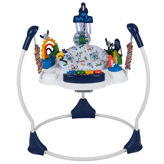 Baby Activity Center Baby Jumper and Bouncer with 6 Interactive Toys Lights and Music-Orange