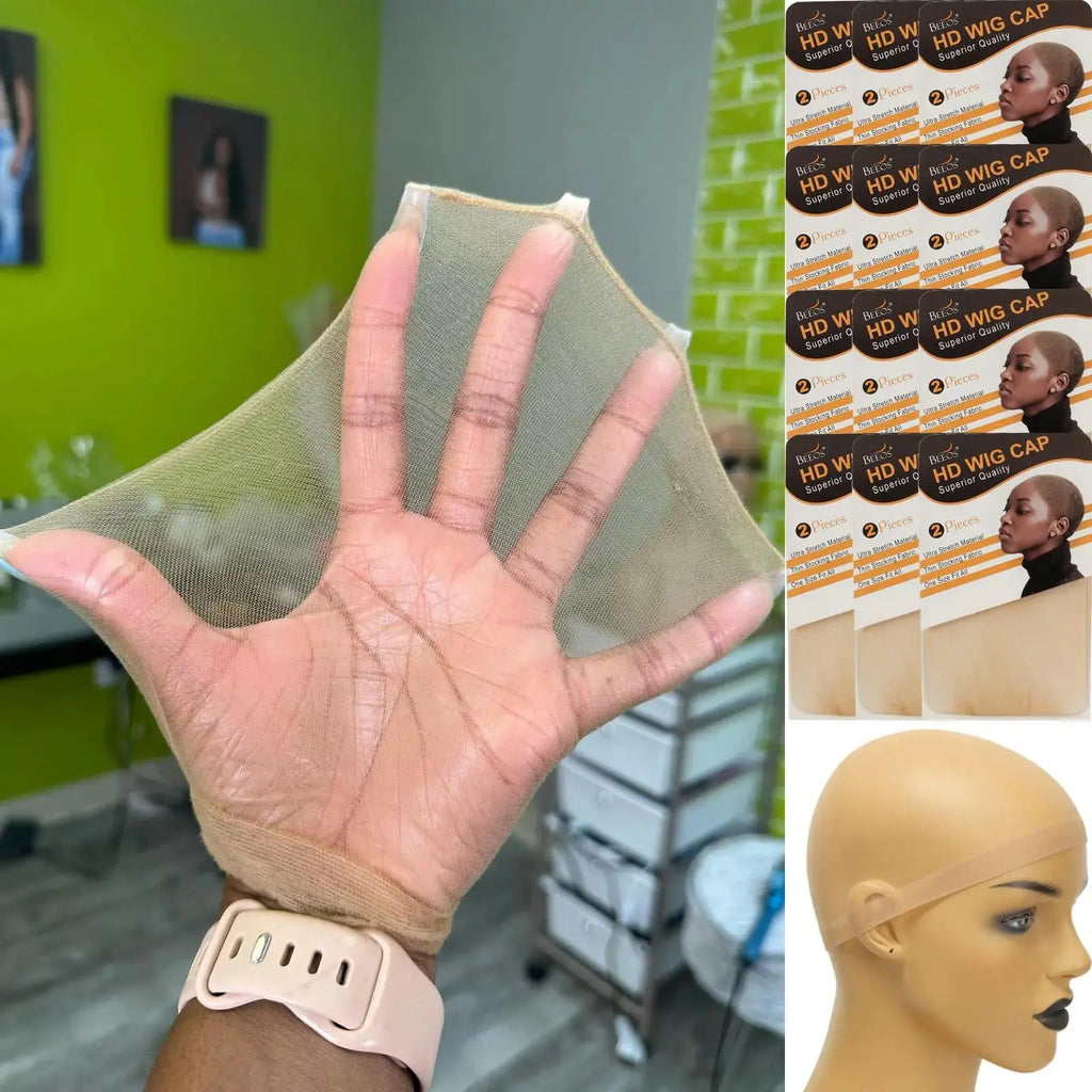BEEOS SKINLIKE Ultra-Thin Invisible Wig Caps – 24 PCS Brown Stocking Caps for Lace Front Wigs
