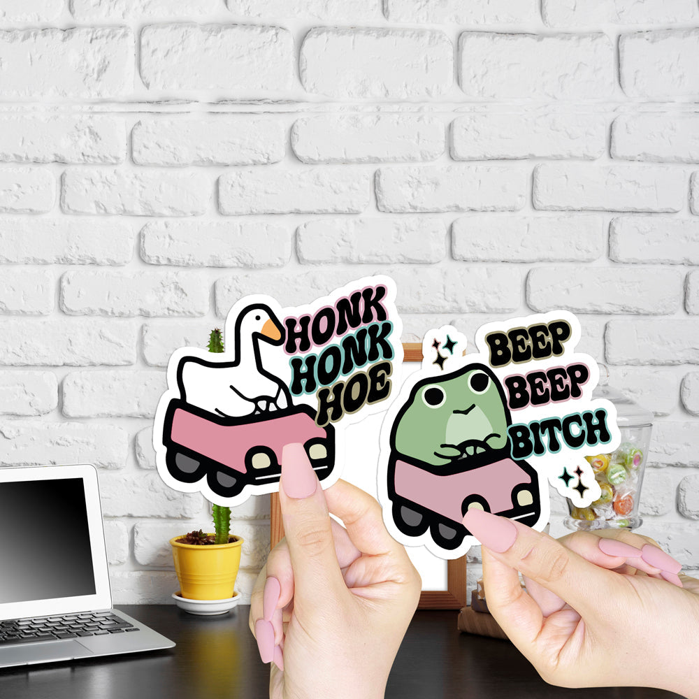 Funny Vinyl Sticker Pack Waterproof Decals For Water Bottle Laptop Journal Luggage Pack