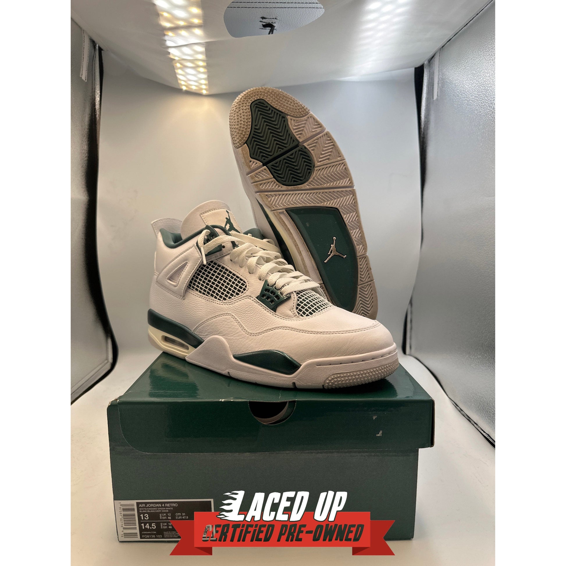 Pre Owned Jordan 4 Retro Oxidized Green