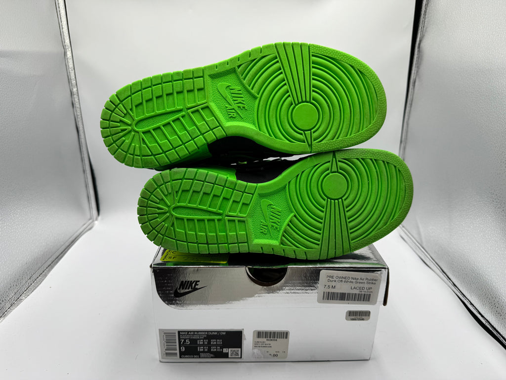 PRE OWNED Nike Air Rubber Dunk Off-White Green Strike