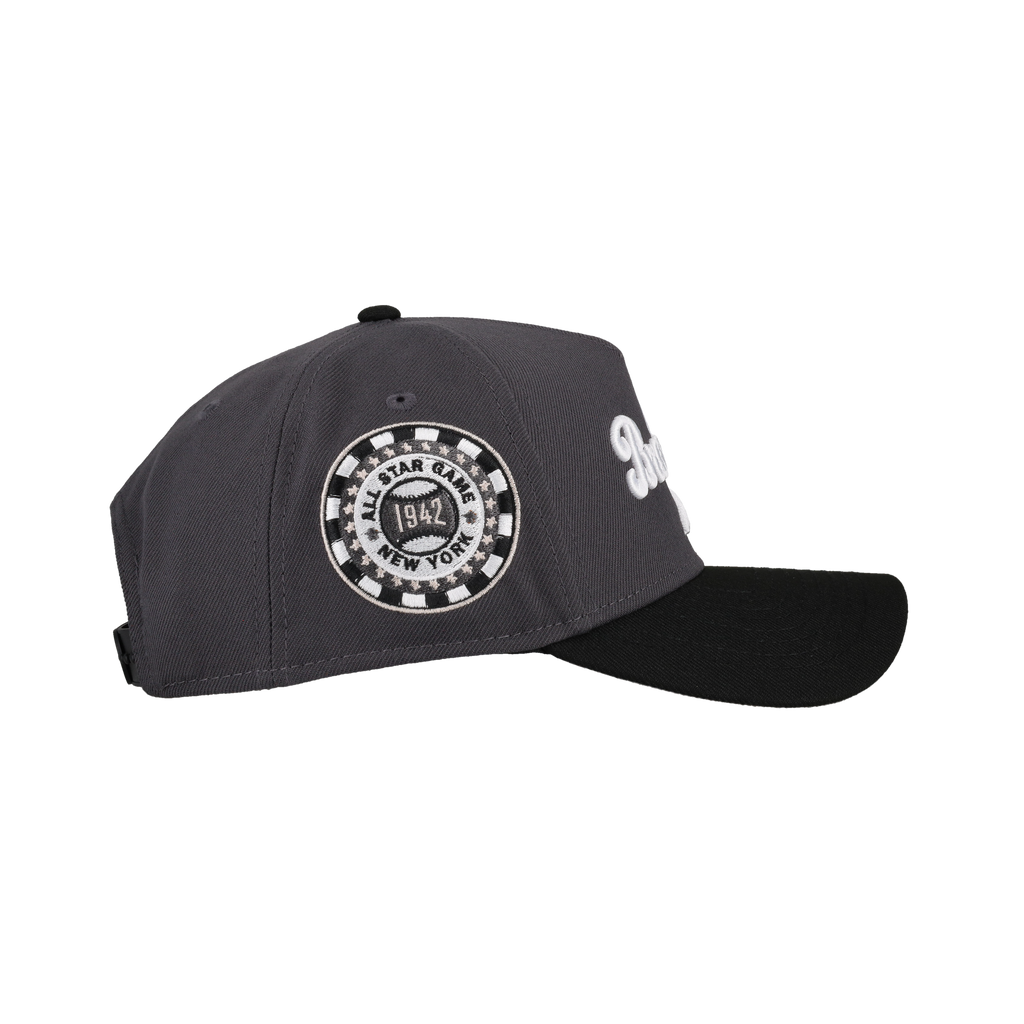 Brooklyn Dodgers 9Forty A Frame Snapback Hat (Graphite/Black)