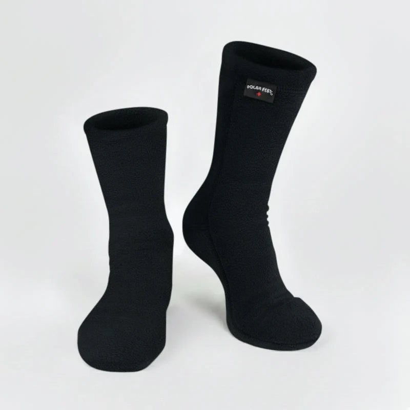 Polar Feet SUPER STRETCHY Fleece Socks - Black