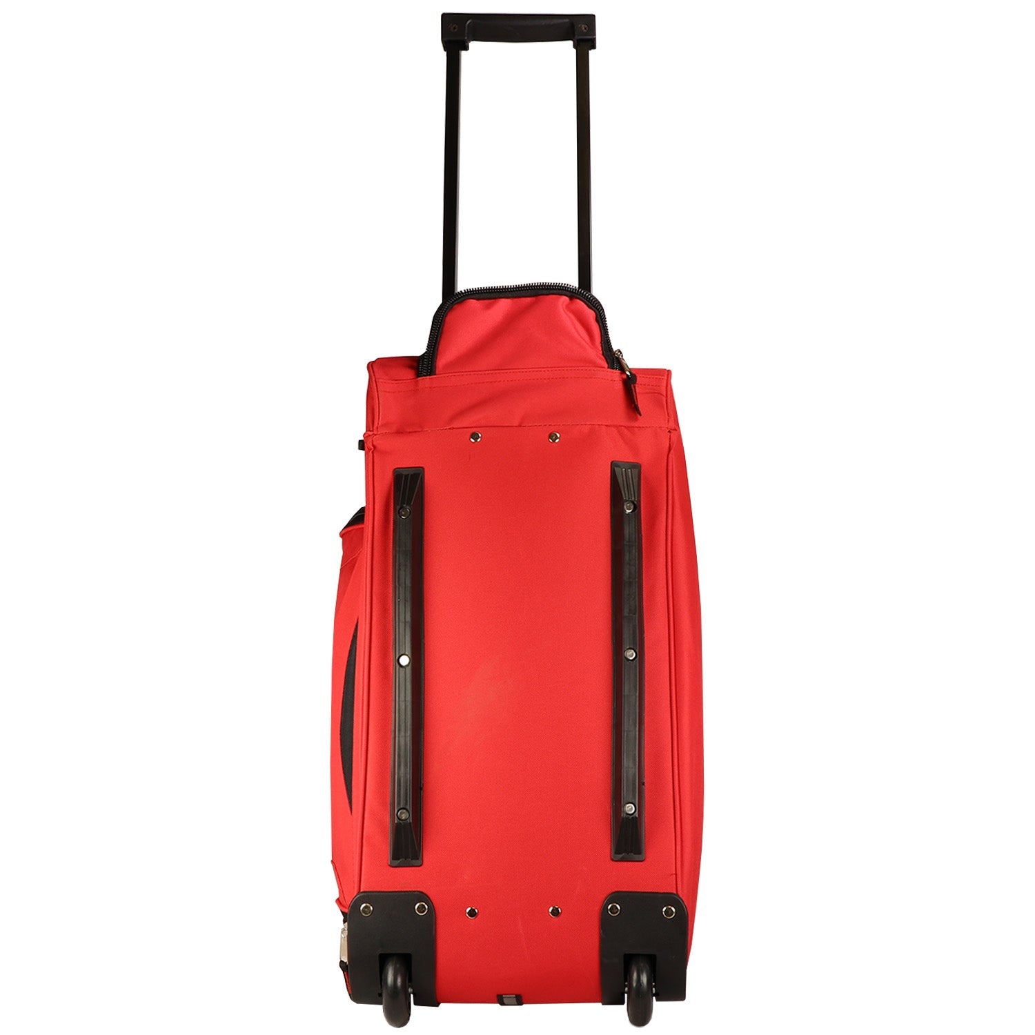 Rolling Red Wheel Bag + Telescoping Handle