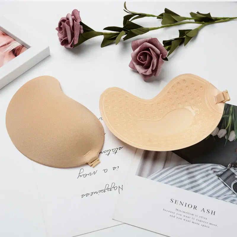Backless Push Up Bra - Invisible Bra For Women's | Available In Black & Beige
