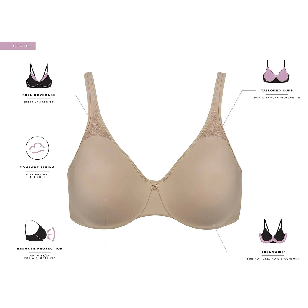 Bali Women's Minimizer Bra - Comfort Full-Coverage Underwire Bra