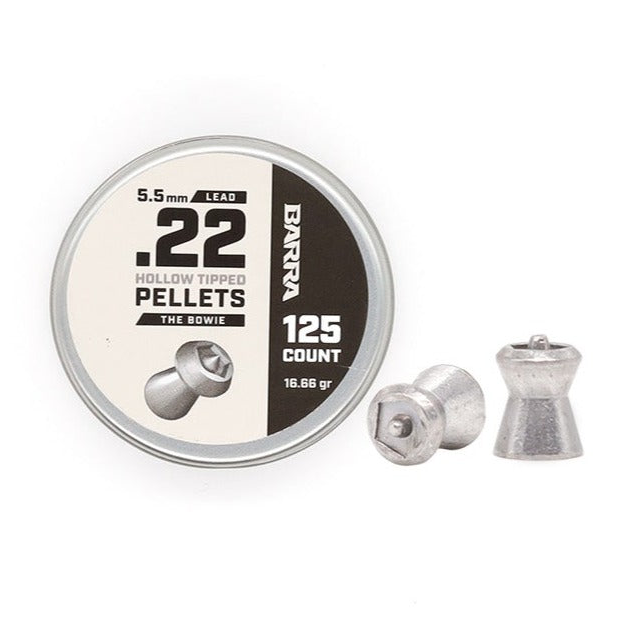 Bowie Hollow Tipped .22 Caliber Pellets - 125 Count