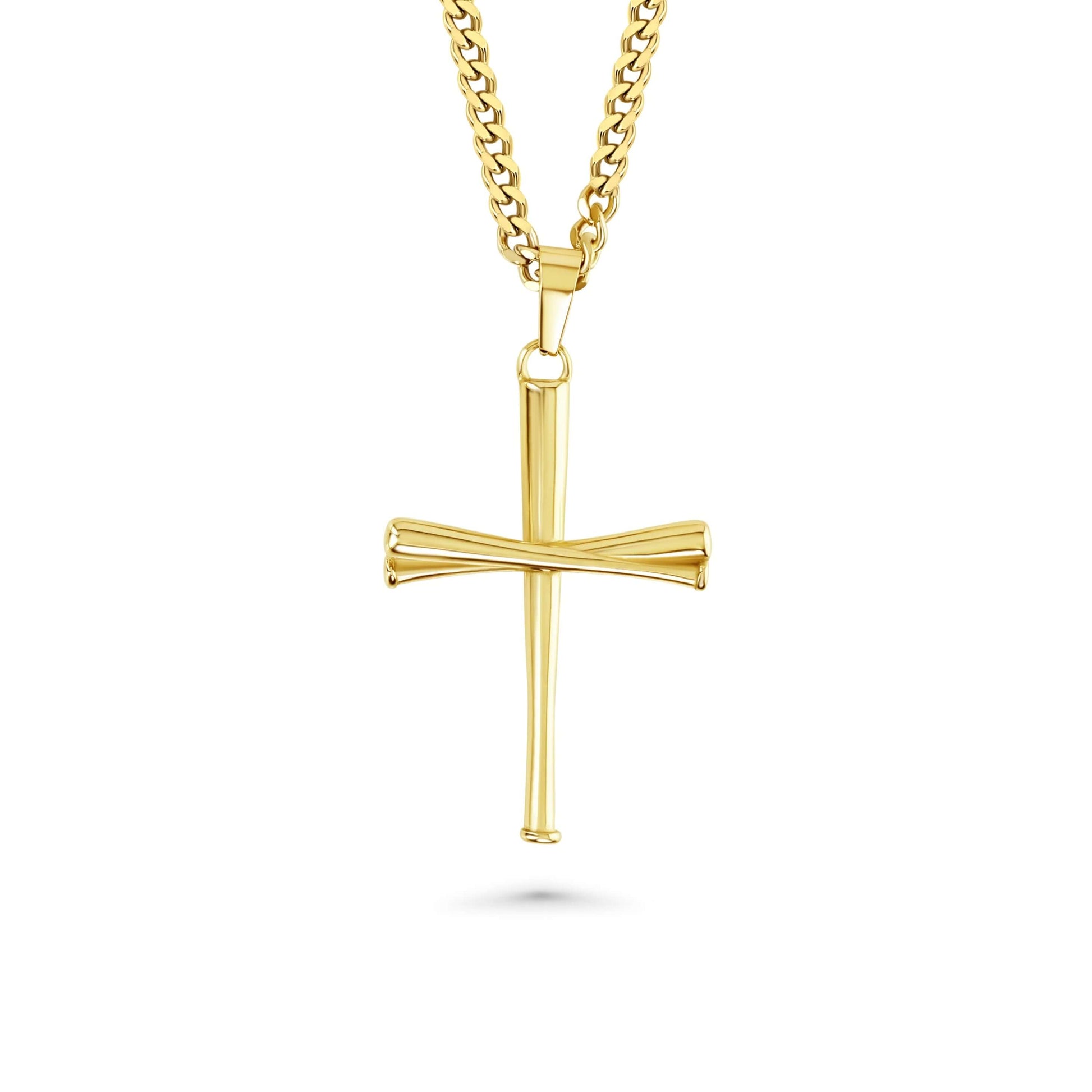 3.0 Baseball Bat Cross Necklace | Stainless Steel