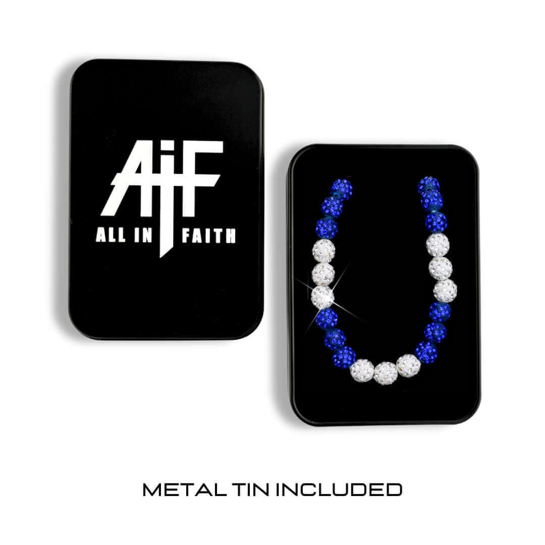 Blackout Iced Out Baseball Bead Necklace | Black