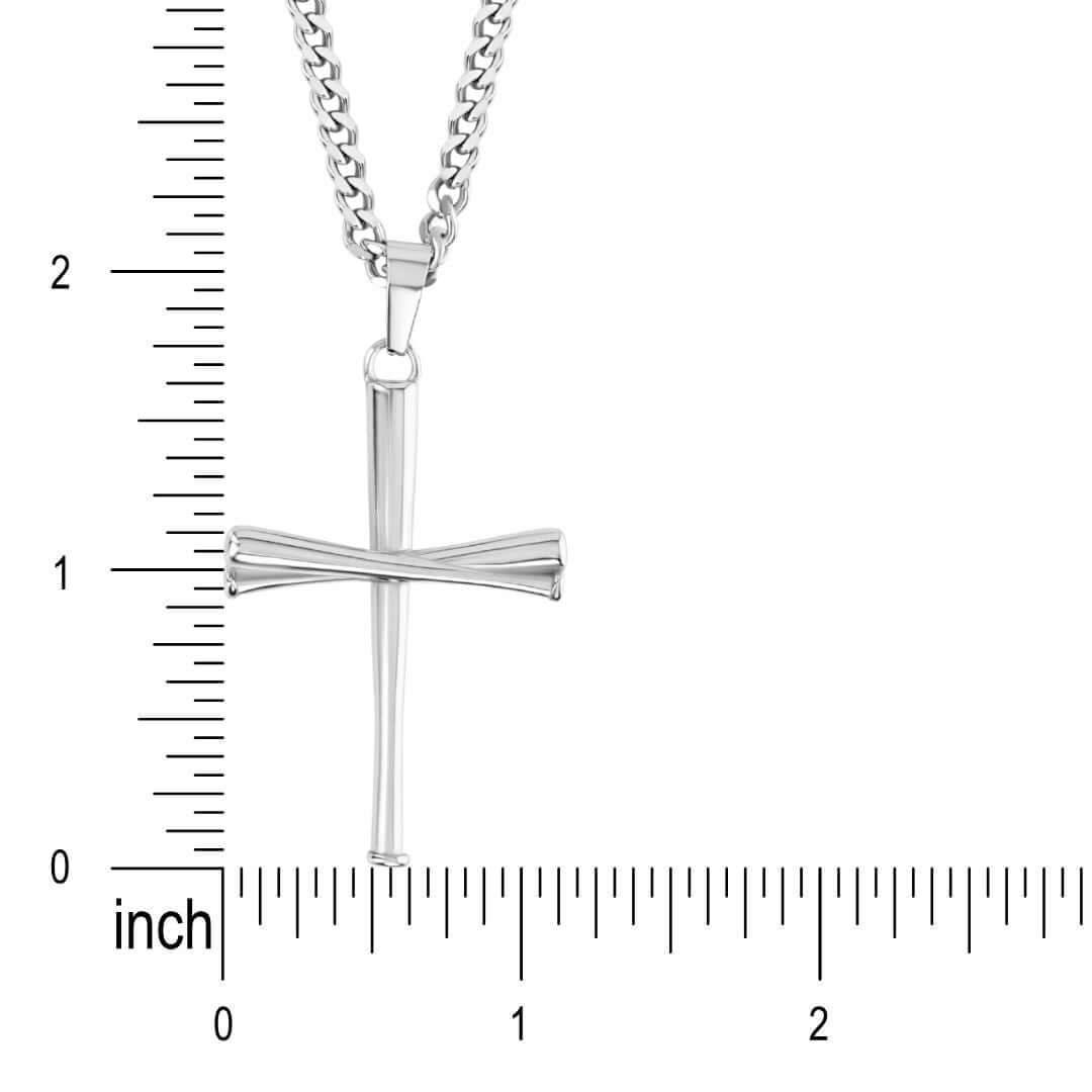 3.0 Baseball Bat Cross Necklace | Stainless Steel