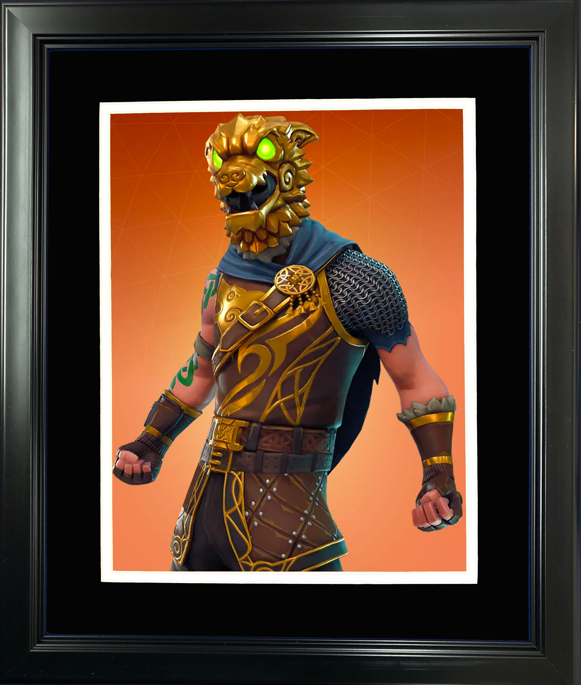 Framed Battle Hound Legendary Fortnite Skin 11"x14" Video Game Photo