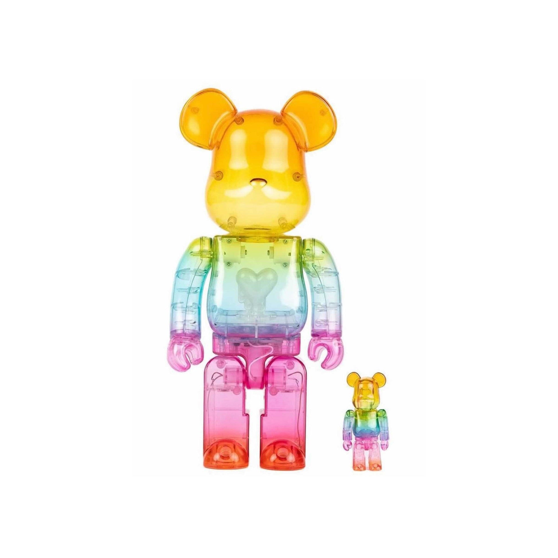 Bearbrick x Emotionally Unavailable Gradient Heart 100% & 400% Set Multi