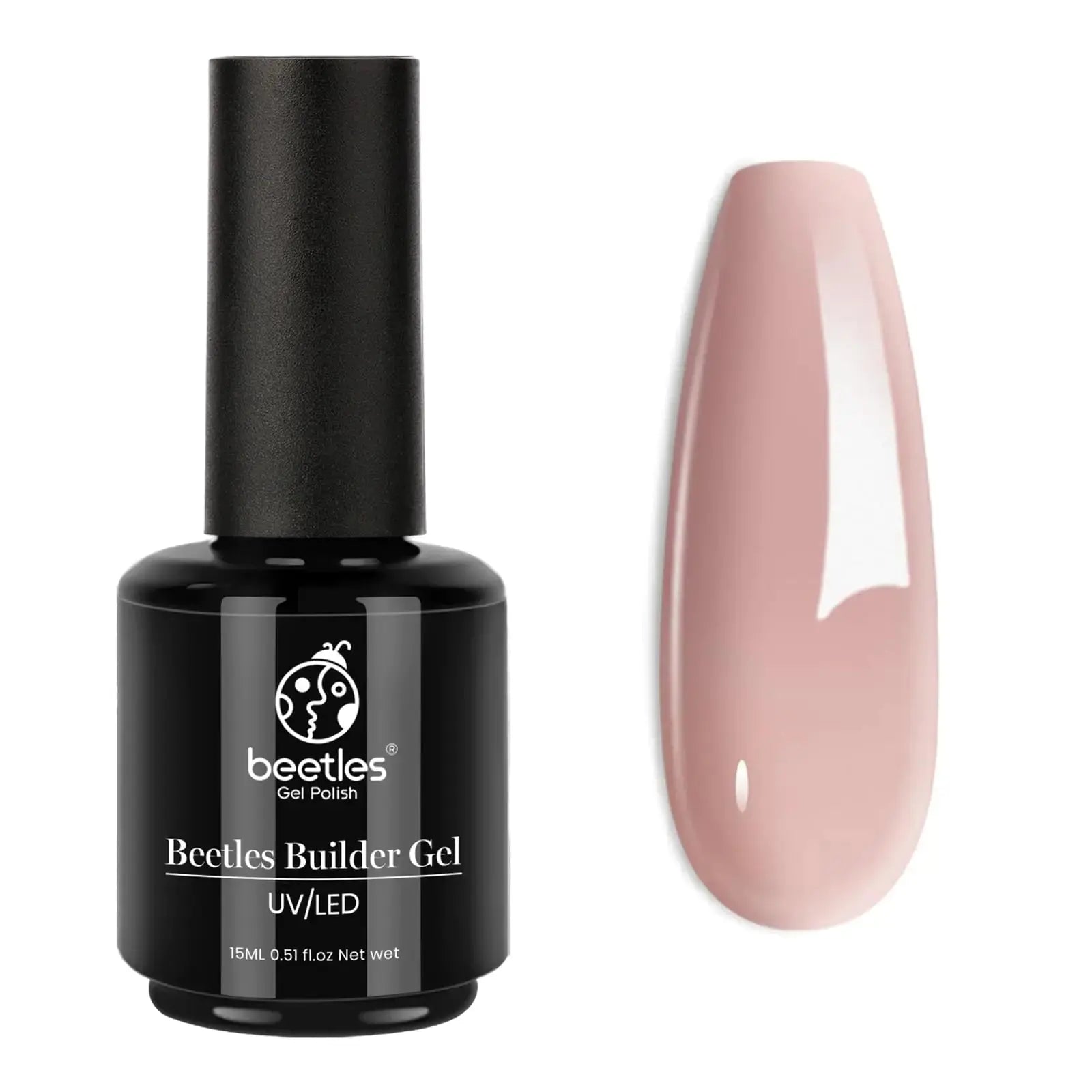 Beetles 7-in-1 Builder Gel – Sheer Nude Purple Hard Gel for Nail Art