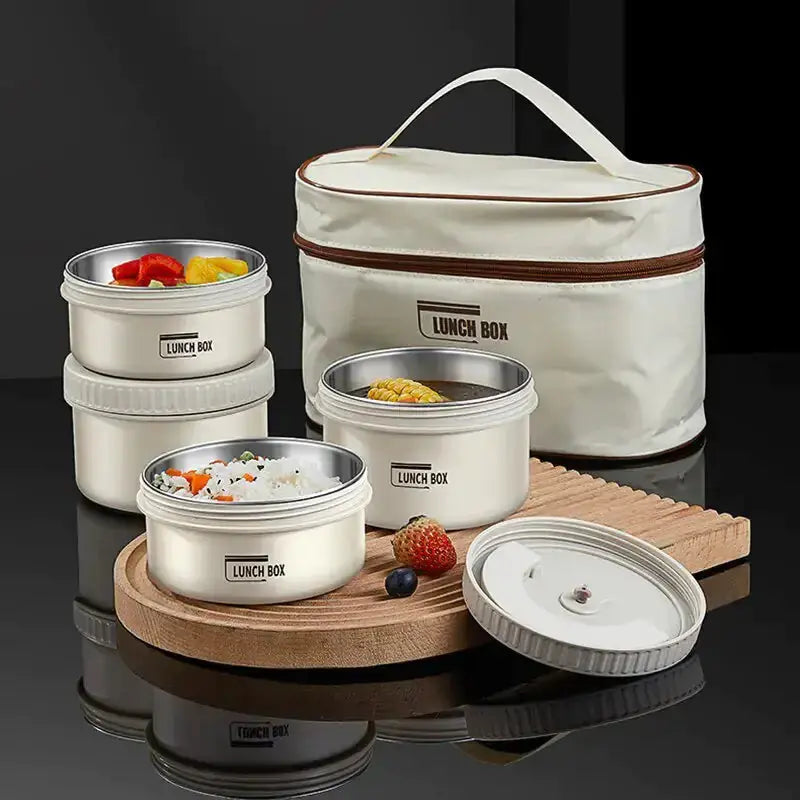Bento Lunch Box Set - Eco-Friendly Modular Design & Multiple Compartments