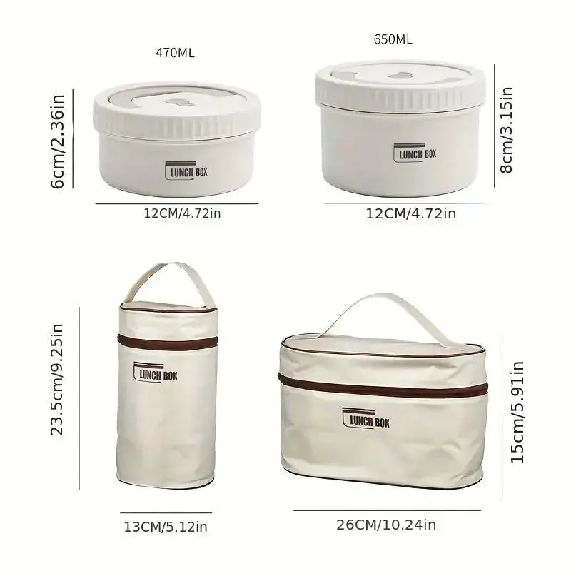 Bento Lunch Box Set - Eco-Friendly Modular Design & Multiple Compartments