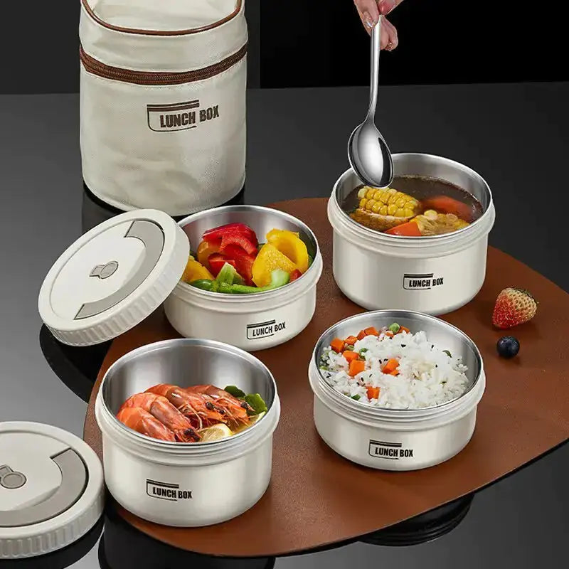 Bento Lunch Box Set - Eco-Friendly Modular Design & Multiple Compartments