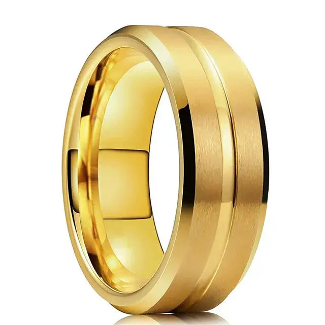 Beveled Edge Stainless Steel Celtic Dragon Ring for Men