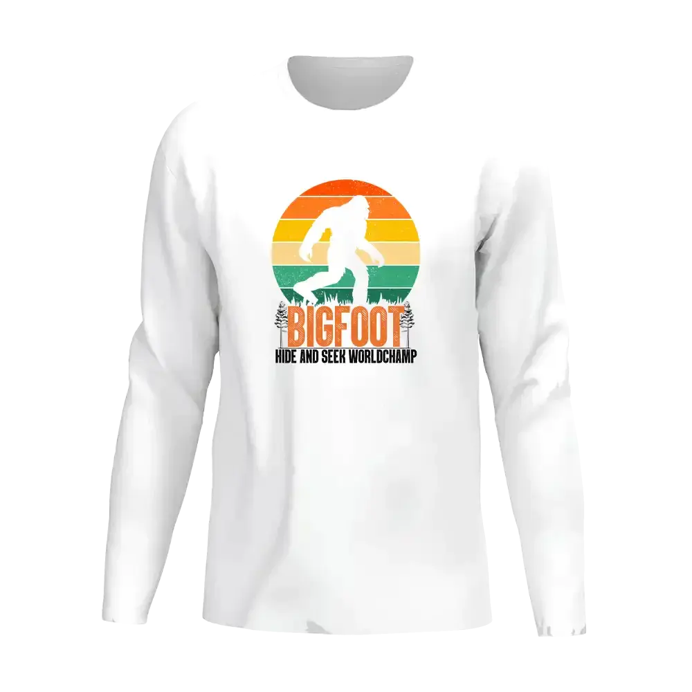 Bigfoot Hide And Seek Men Long Sleeve Shirt