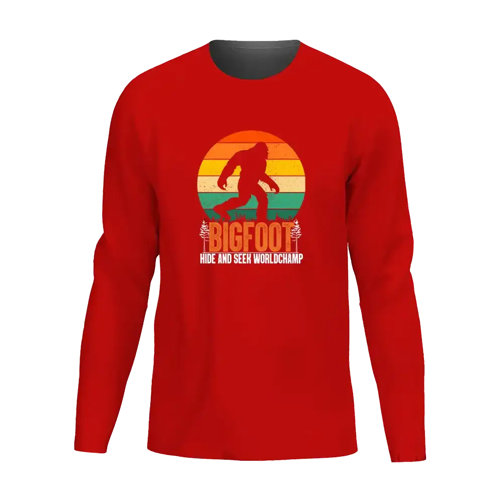 Bigfoot Hide And Seek Men Long Sleeve Shirt