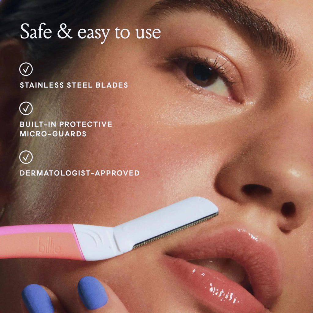 Billie - Dermaplane Refill Blades - Stainless Steel Blades with Safety Micro-guards - Nickel-free