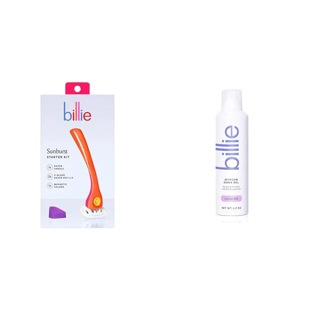 Billie Razors for Women Shave Kit - Sunburst Kit + SkyFoam Shave Gel