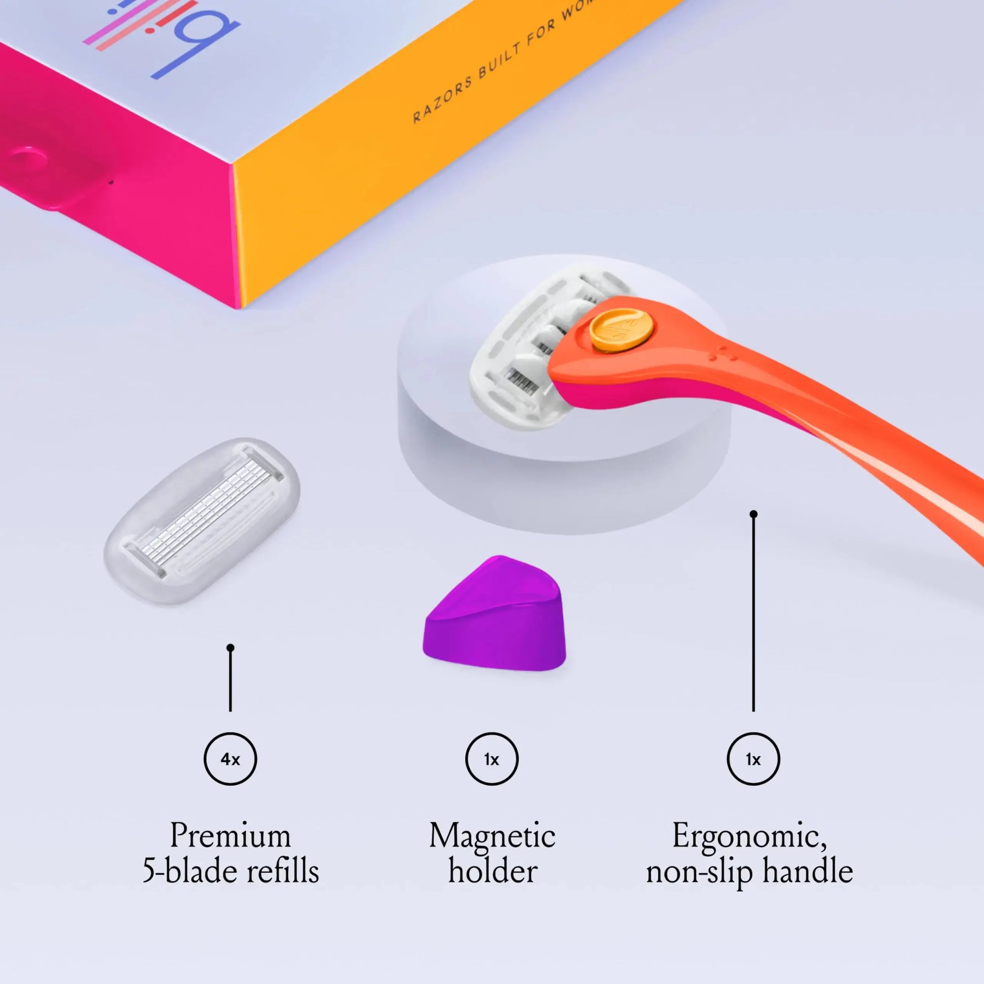 Billie Razors for Women Shave Kit - Sunburst Kit + SkyFoam Shave Gel