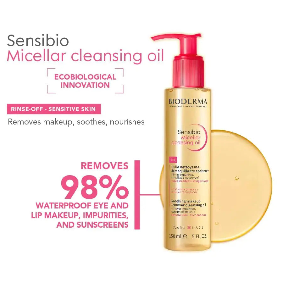 Bioderma Sensibio Micellar Cleansing Oil - Deeply Cleanses, Soothes & Nourishes Skin