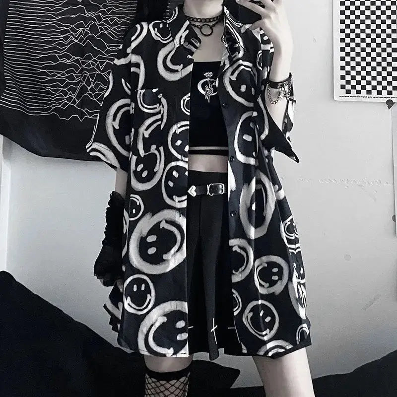 Black Half Sleeve Blouse - Vintage Inspired Design